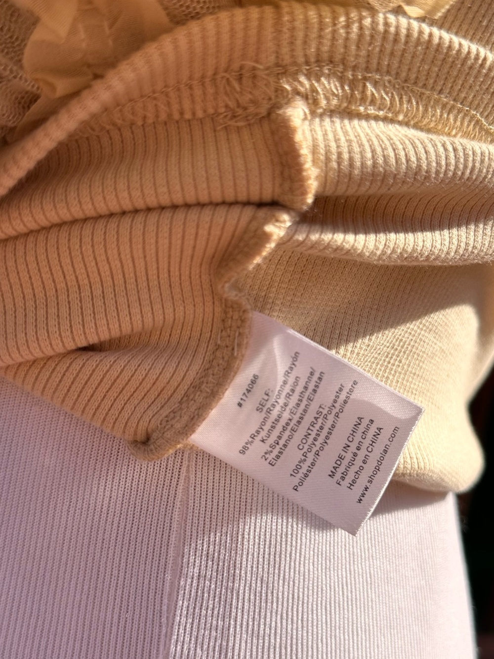 dolan Anthropologie Cream Ruffle-Sleeve Knit Tee - Picture 6 of 6